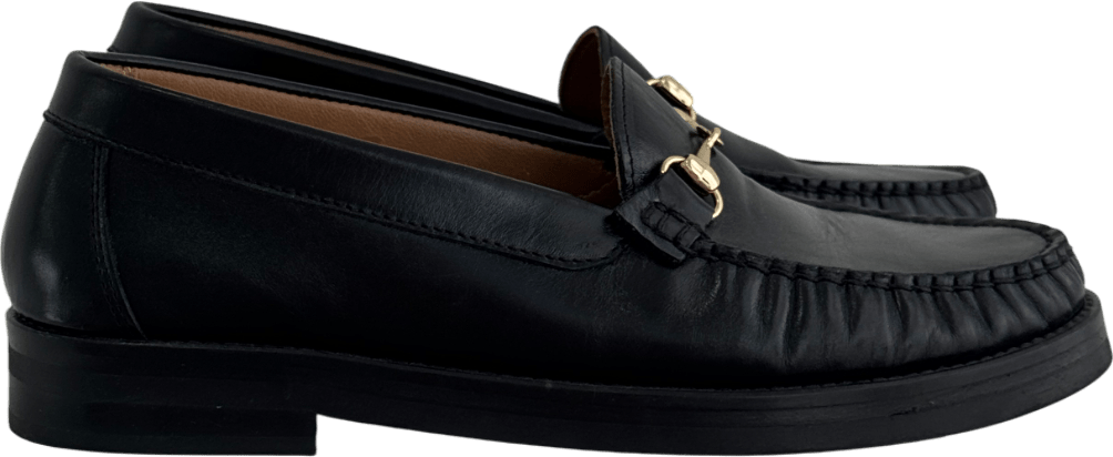 BOBBIES Paris Black Leather Horsebit Loafers UK 7 EU 40 👠 - Reliked