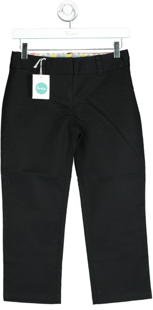 Boden Black Cropped Tailored Trousers UK 6P - Reliked