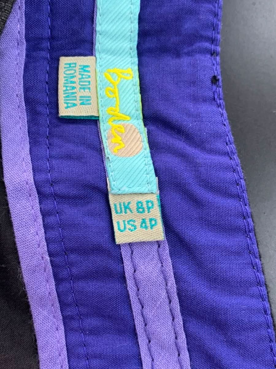 Boden Black Linen Trousers UK 8P - Reliked