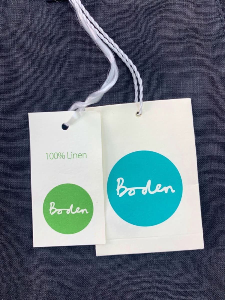 Boden Black Linen Trousers UK 8P - Reliked