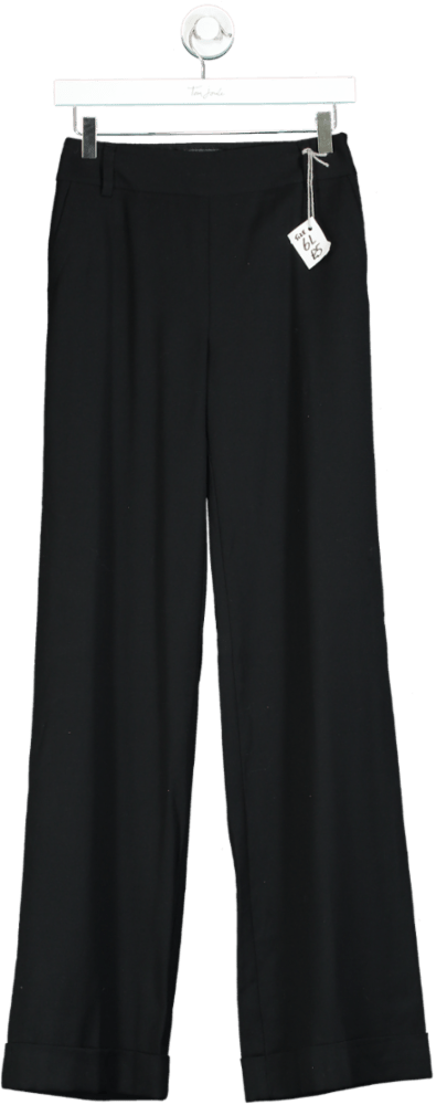 Boden Black Straight Leg Trousers UK 6 Long - Reliked