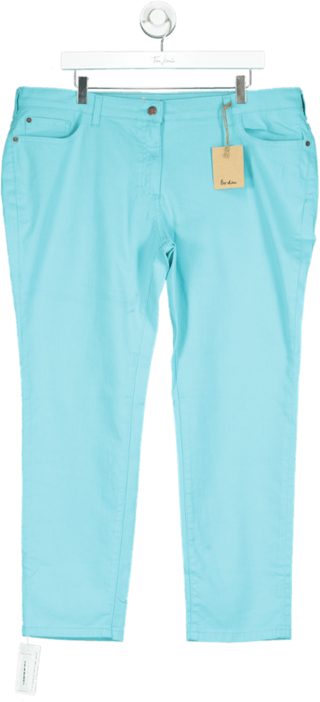 boden Blue Straight Leg Crop Jeans UK 20 - Reliked