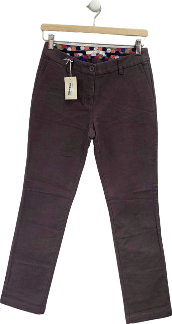 Boden Brown Polka Dot Lining Trousers UK 8R - Reliked