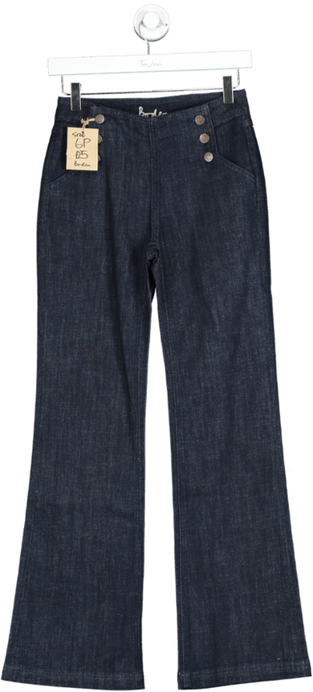 Boden Dark Blue Wide Leg Jeans UK 6 Petite - Reliked