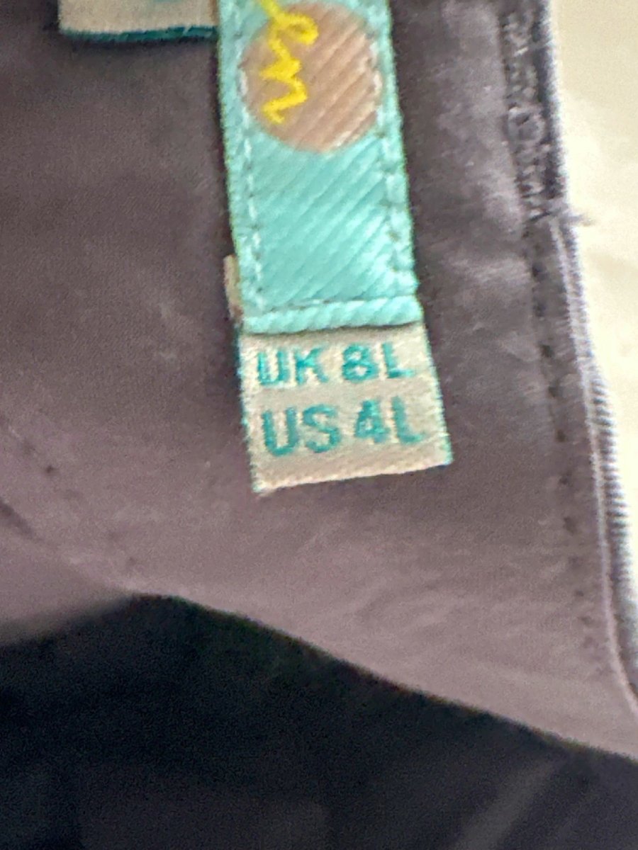 Boden Grey Chino Trousers UK 8 Long - Reliked