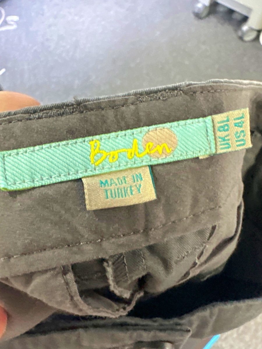 Boden Grey Chino Trousers UK 8 Long - Reliked