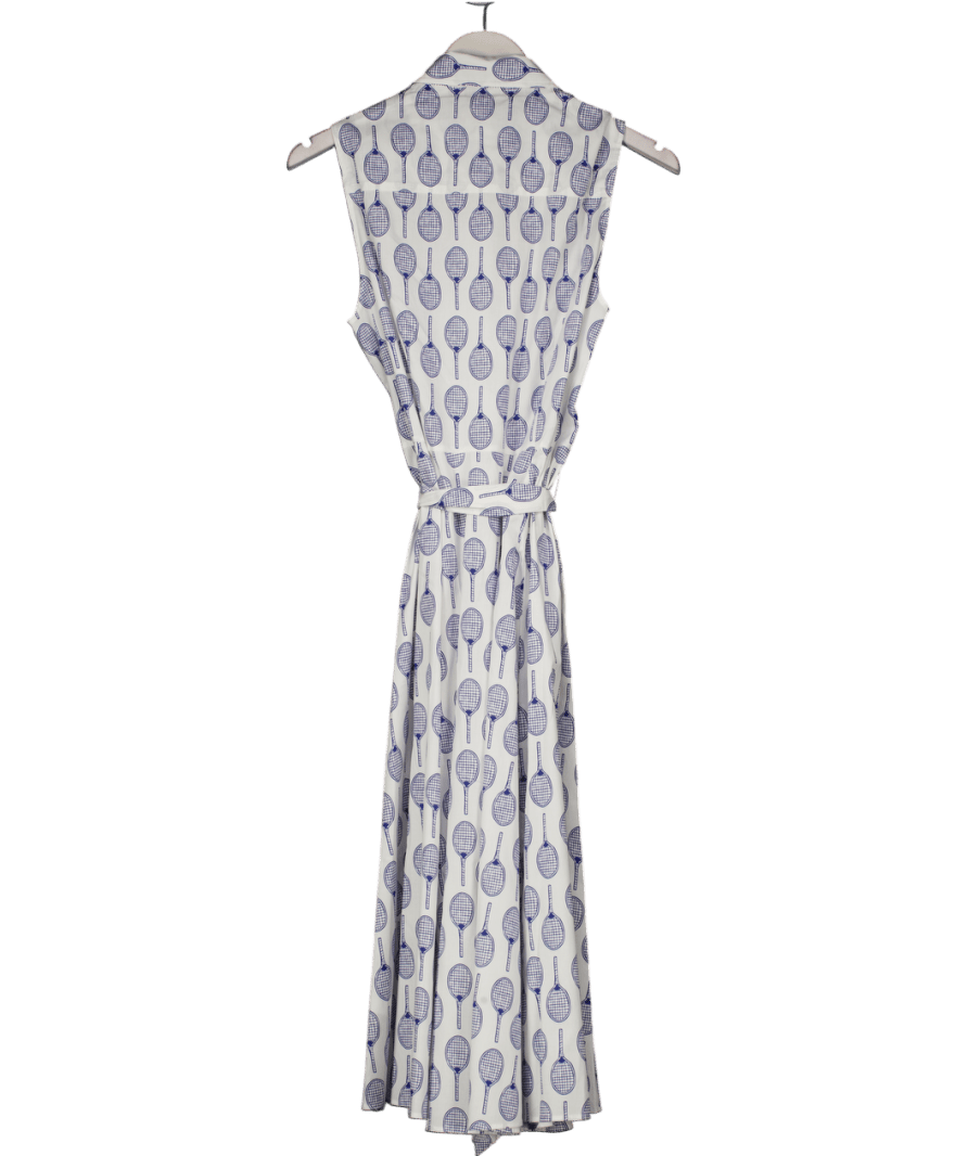 BODEN Ivory White Amy Tennis Racket Sleeveless Shirt Dress UK 12 - Reliked
