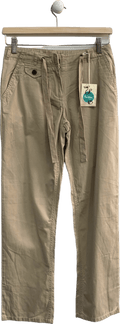 Boden Khaki Cotton Chino Trousers UK 6R - Reliked