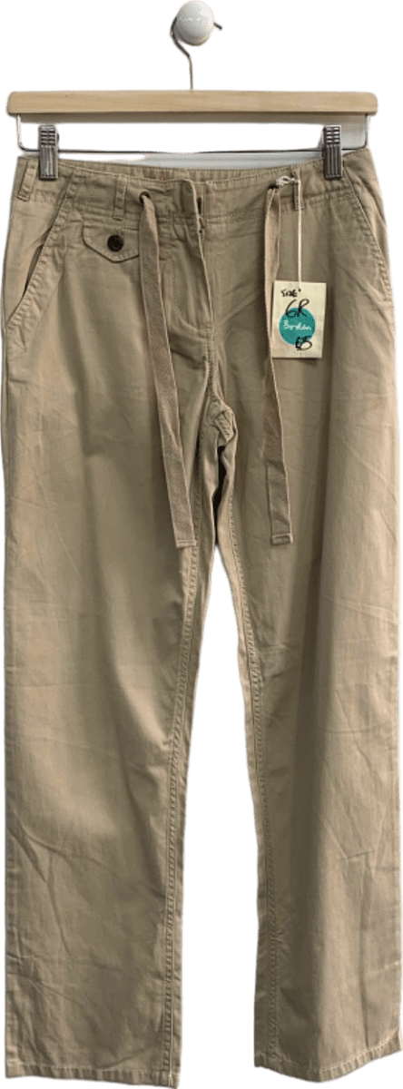 Boden Khaki Cotton Chino Trousers UK 6R - Reliked