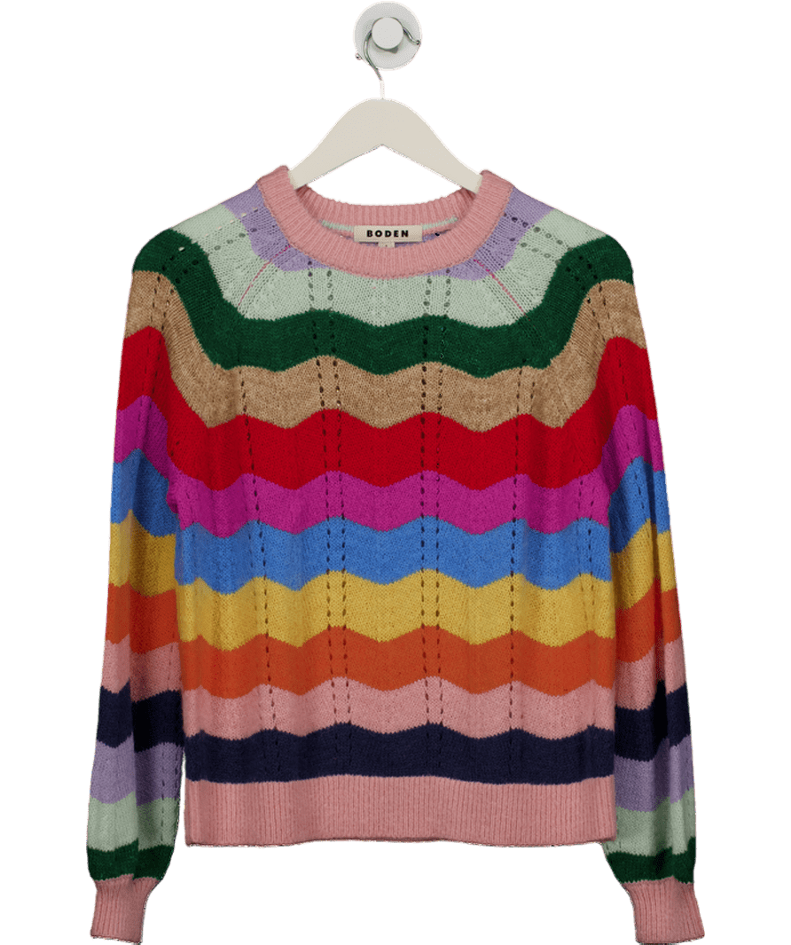 boden Multicoloured Fluffy Wave Jumper UK S - Reliked