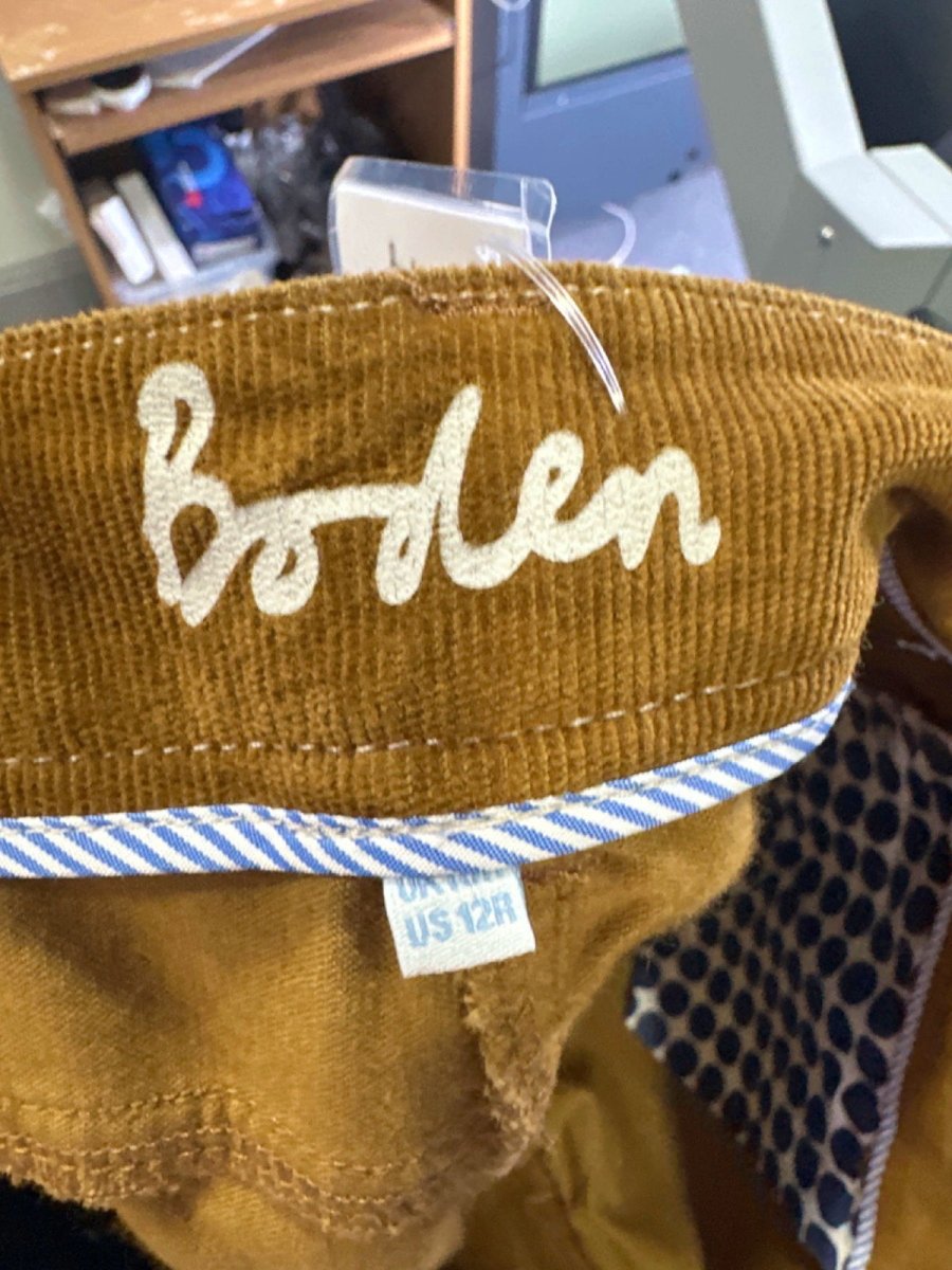 Boden Mustard Brown Corduroy Trousers UK 16R - Reliked