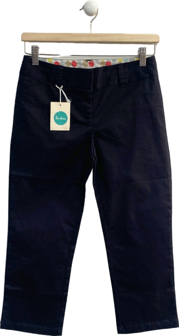 Boden Navy Cropped Trousers UK 6 - Reliked
