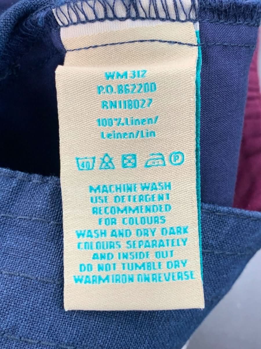 Boden Navy Linen Trousers UK 6 - Reliked