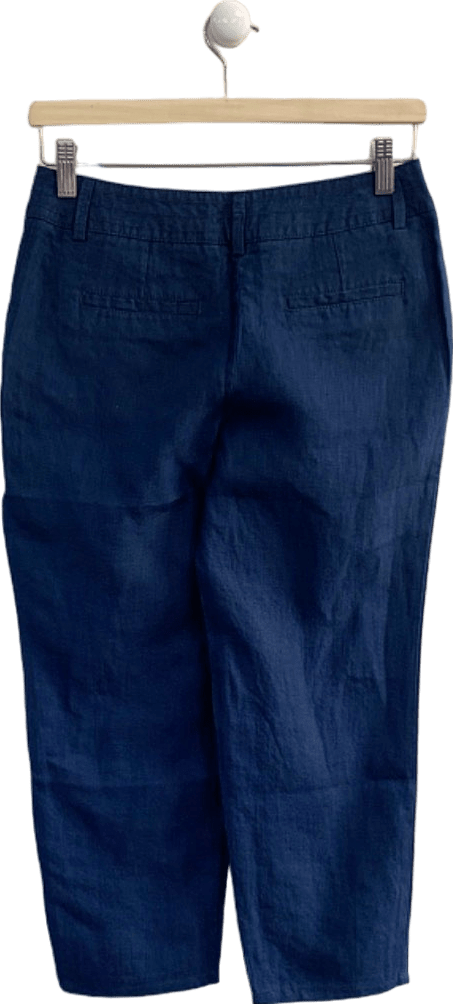 Boden Navy Linen Trousers UK 6 - Reliked