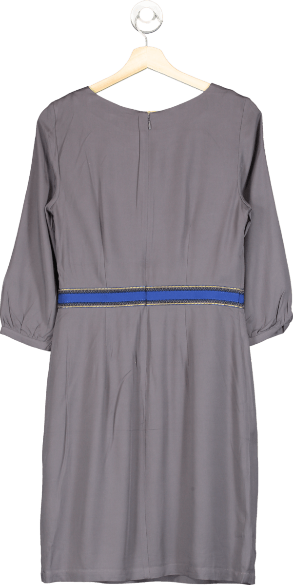 Boden Pewter Carla Embroidered detail Tunic Dress UK 6 - Reliked