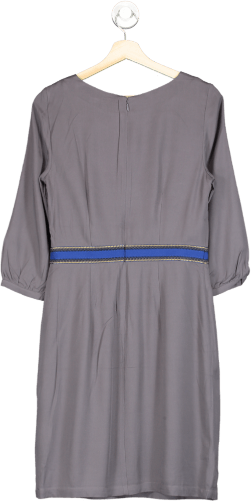 Boden Pewter Carla Embroidered detail Tunic Dress UK 6 - Reliked