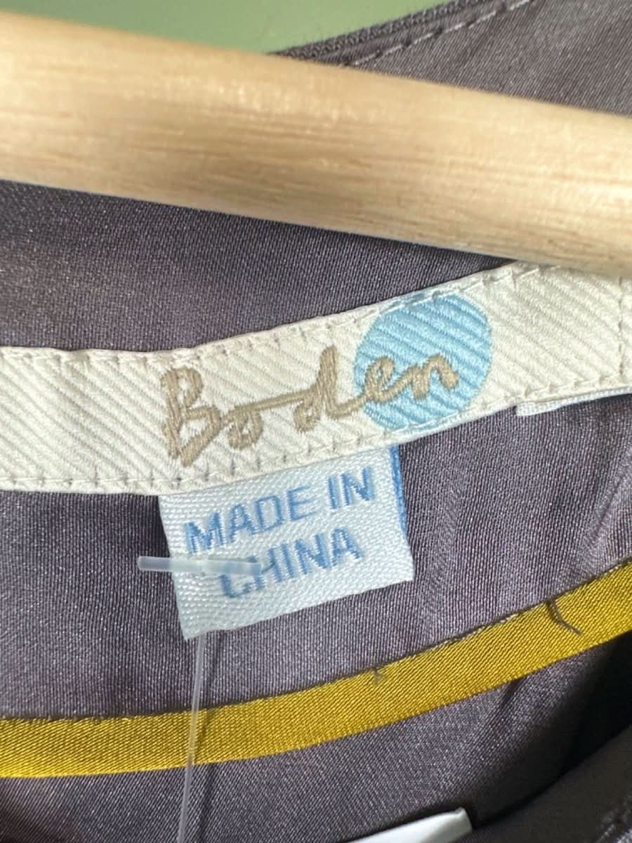 Boden Pewter Carla Embroidered detail Tunic Dress UK 6 - Reliked