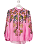 BODEN Pink Blouson Sleeve Blouse Cherry Blossom Paisley Charm UK 8 - Reliked