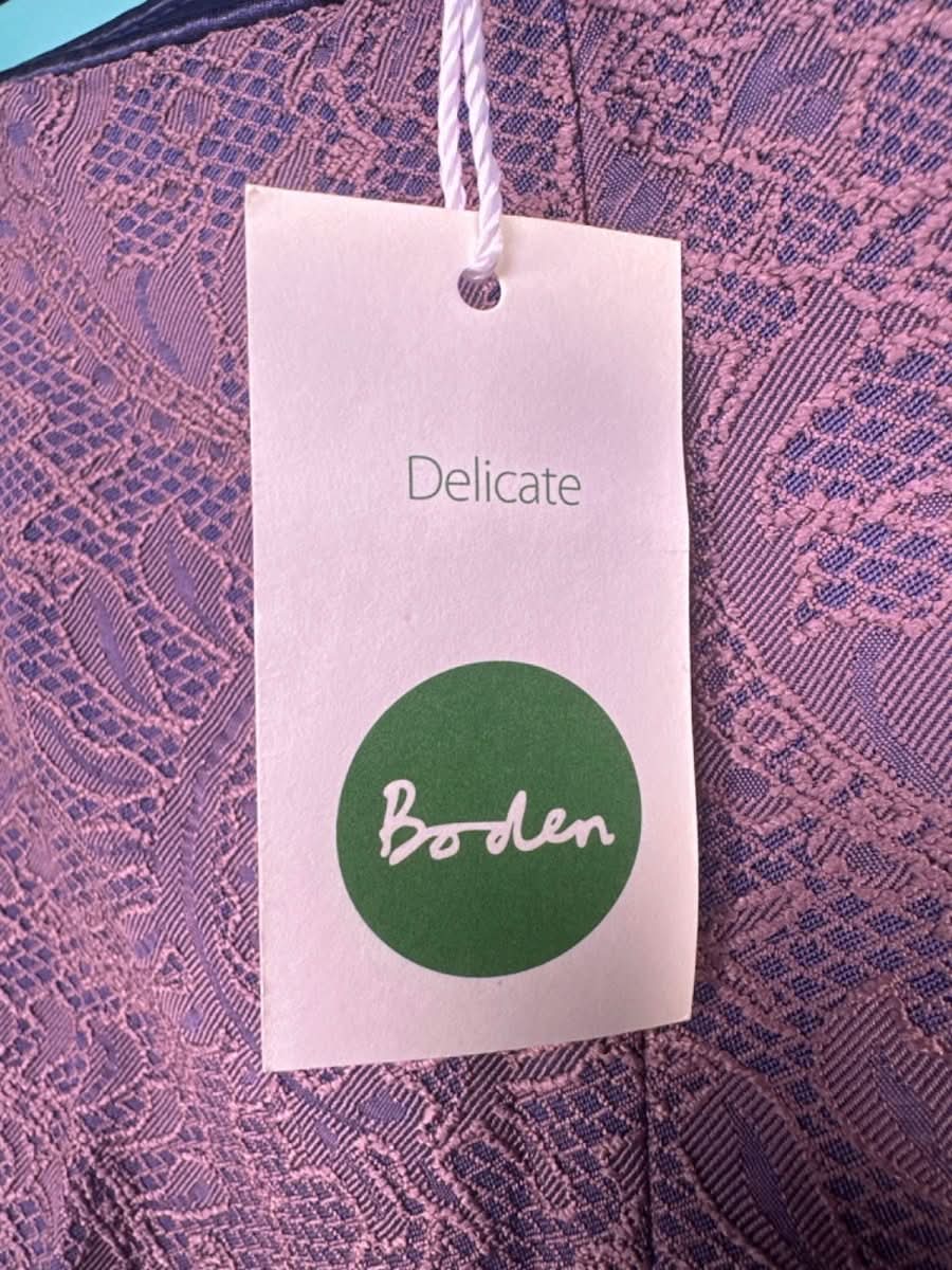 Boden Purple Jacquard Trousers UK 12 - Reliked