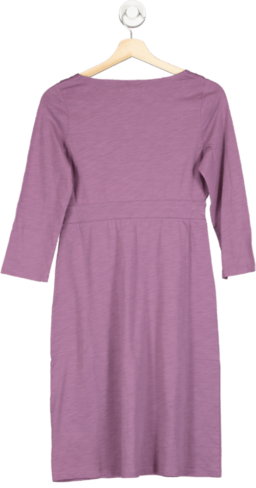 Boden Purple Notch Neck Jersey Shift Dress UK 10 - Reliked
