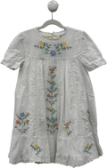 BODEN White Embroidered Dress UK 4 - 5 Years - Reliked