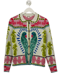 Boden White Jacquard Knitted Cardigan UK S - Reliked