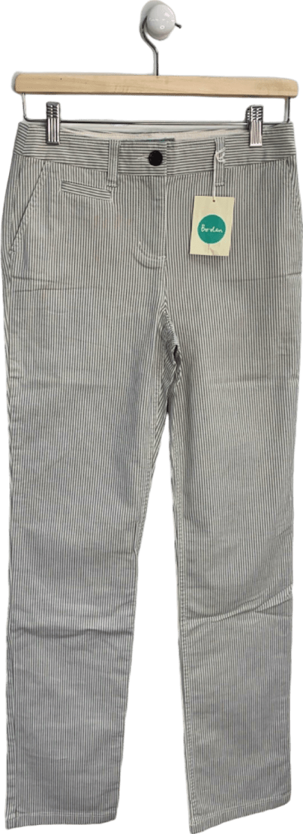 Boden White/Blue Striped Trousers UK 6R US 2R - Reliked