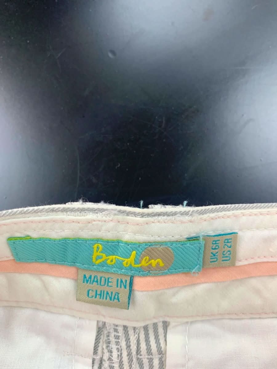 Boden White/Blue Striped Trousers UK 6R US 2R - Reliked
