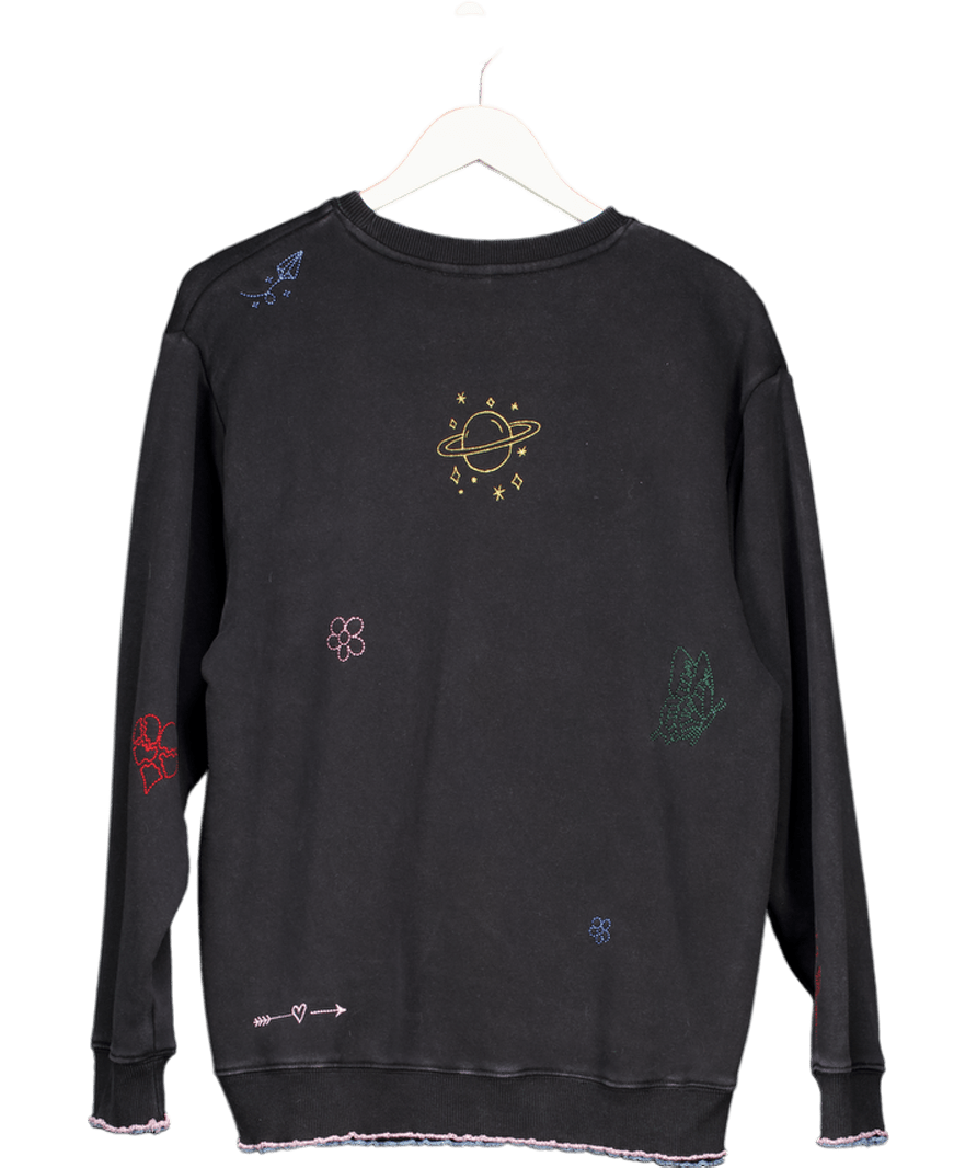 Body Black Embroidered Jumper UK XS - Reliked