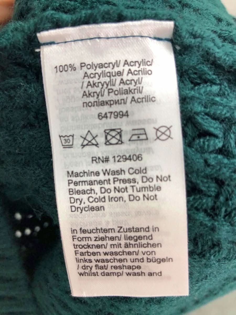 Body Flirt Green Waffle Knit Zip Jumper UK L - Reliked