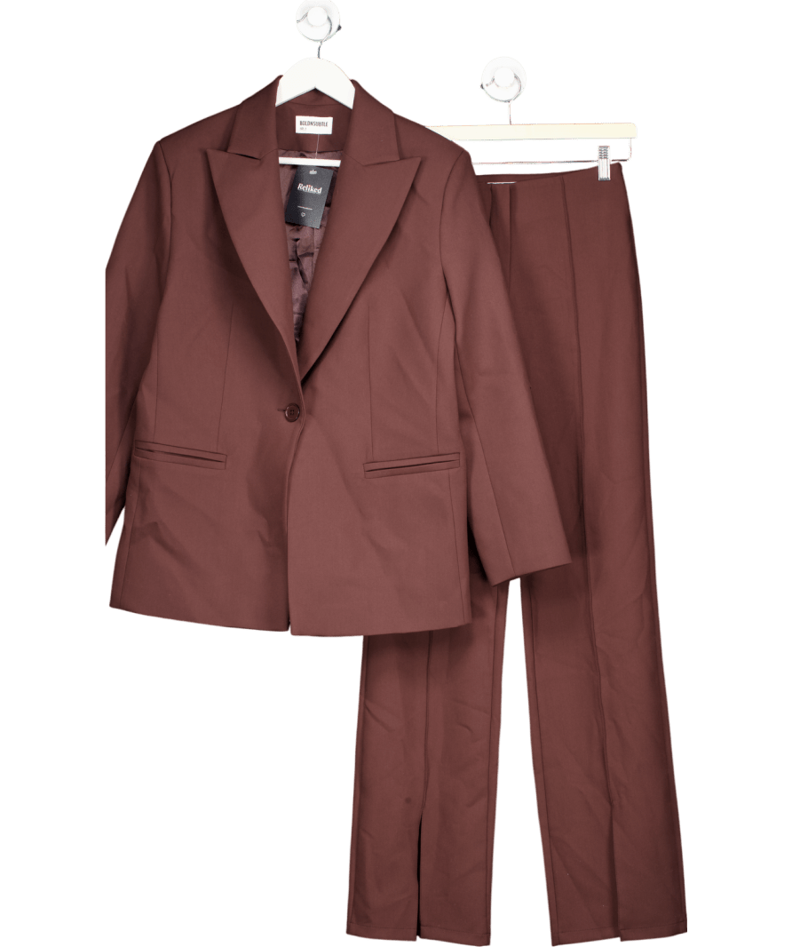 Boldnsubtle Brown Oversized Blaze And Trousers UK S - Reliked