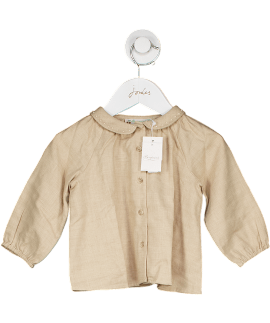 Bonpoint Beige Embroidered Dot Blouse 12 - 18 Months - Reliked