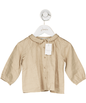 Bonpoint Beige Embroidered Dot Blouse 12-18 Months