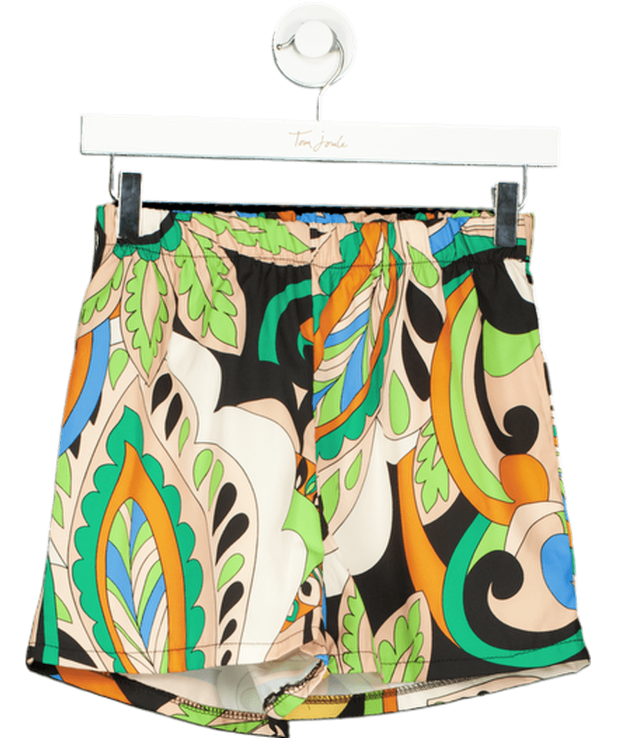 boohoo Multicoloured Paisley Print Shorts UK 8 - Reliked