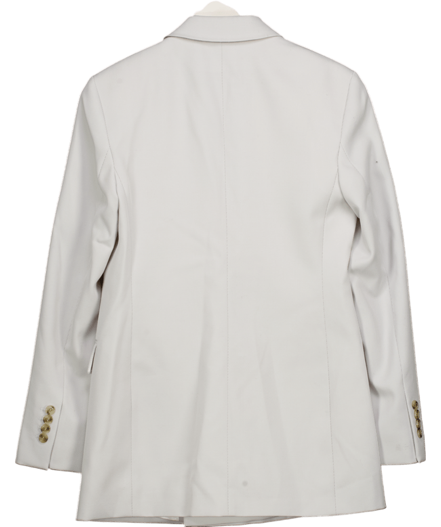 BOSS Pale Grey Virgin Wool Blend Blazer UK 8 - Reliked