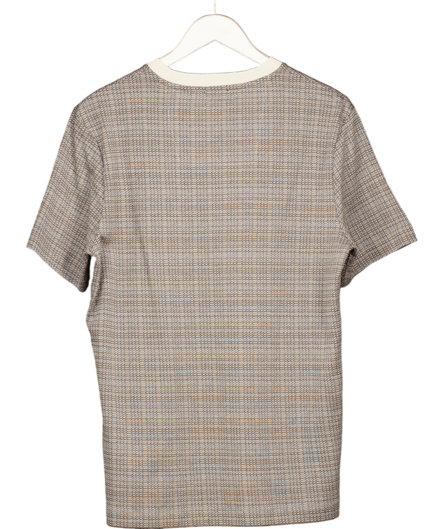 BOSS White T-shirt H - taut Brown UK M - Reliked