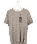 BOSS White T-shirt H - taut Brown UK M - Reliked