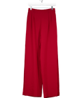 Bouguessa Burgundy Red Pleated Flowy Trousers UK S - Reliked