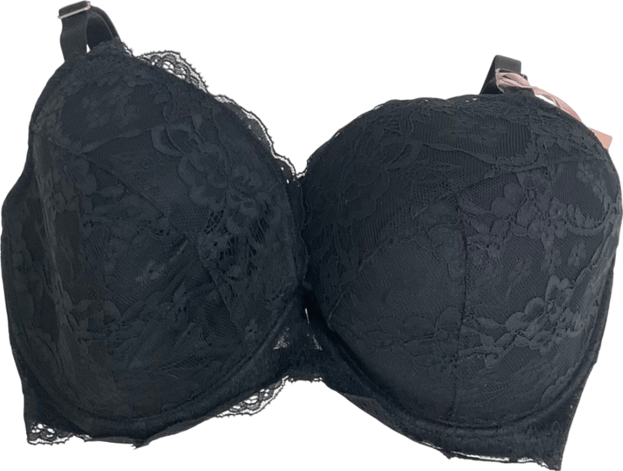 boux avenue Black Mollie Plunge Bra UK 34G - Reliked
