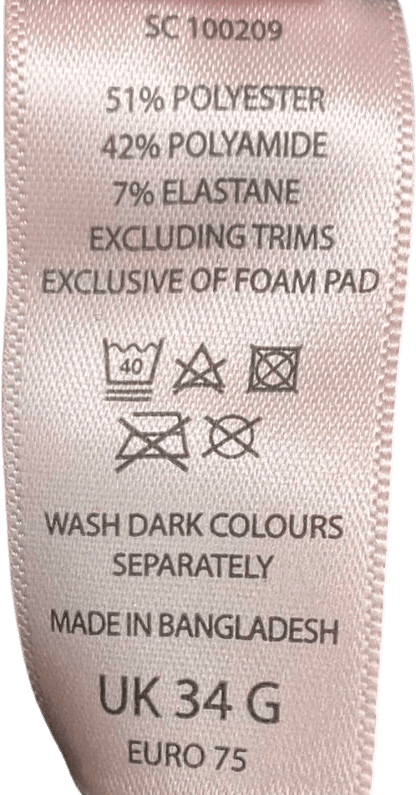 boux avenue Black Mollie Plunge Bra UK 34G - Reliked