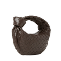 BOTTEGA VENETA Chocolate Brown Jodie Mini Intrecciato Leather Handbag
