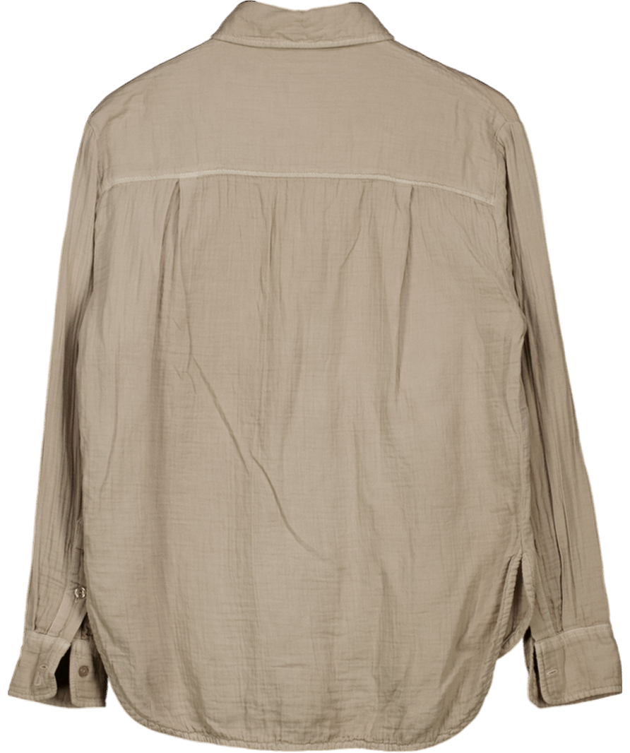 Bow&bo Beige 100% Cotton Shirt UK XS - Reliked