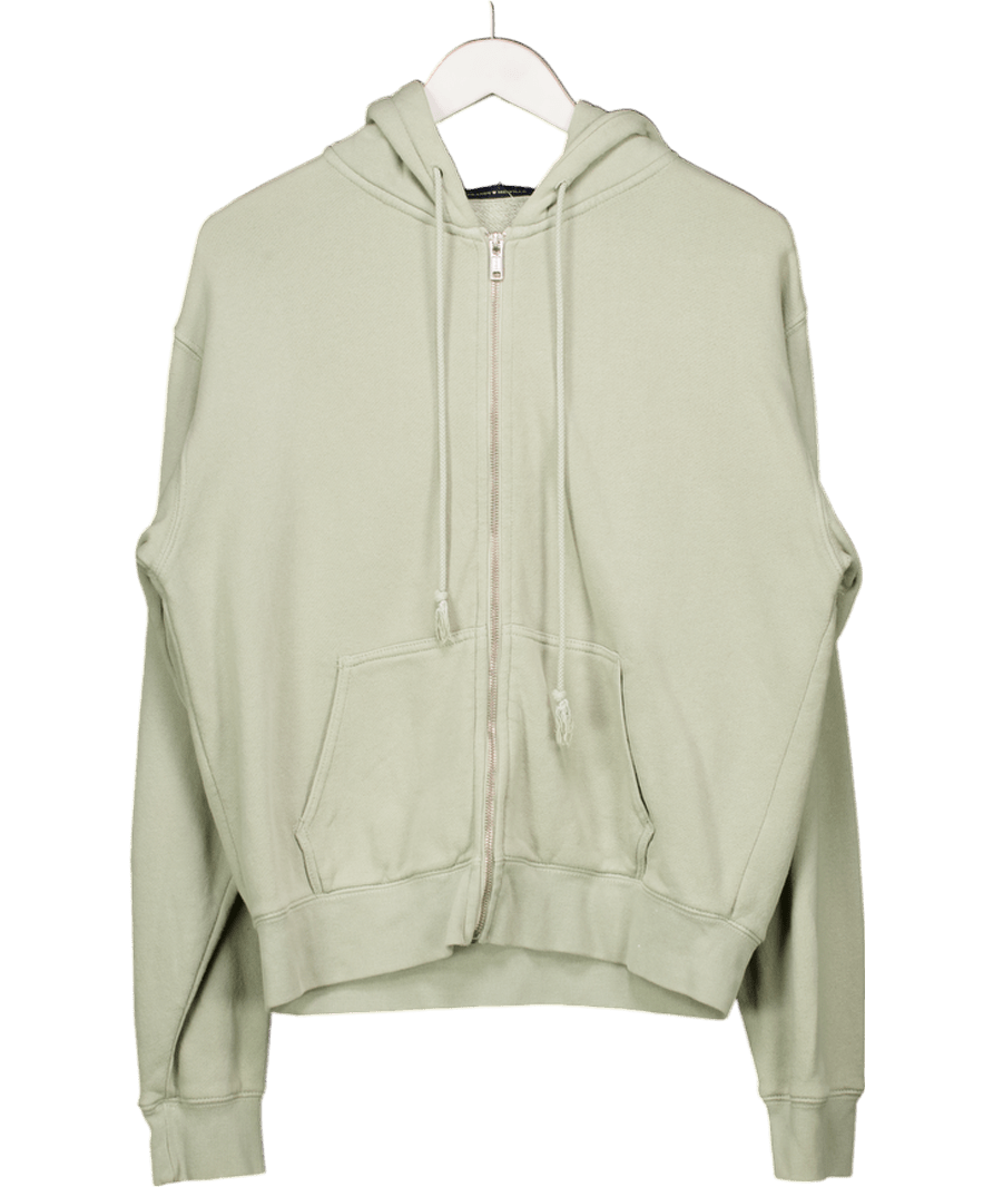 Brandy Melville Green Christy Zip Hoodie One Size - Reliked