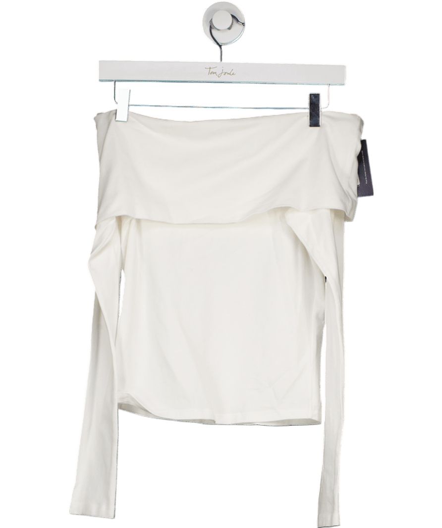 Brandy Melville White Off The Shoulder Crop Top UK S/M - Reliked