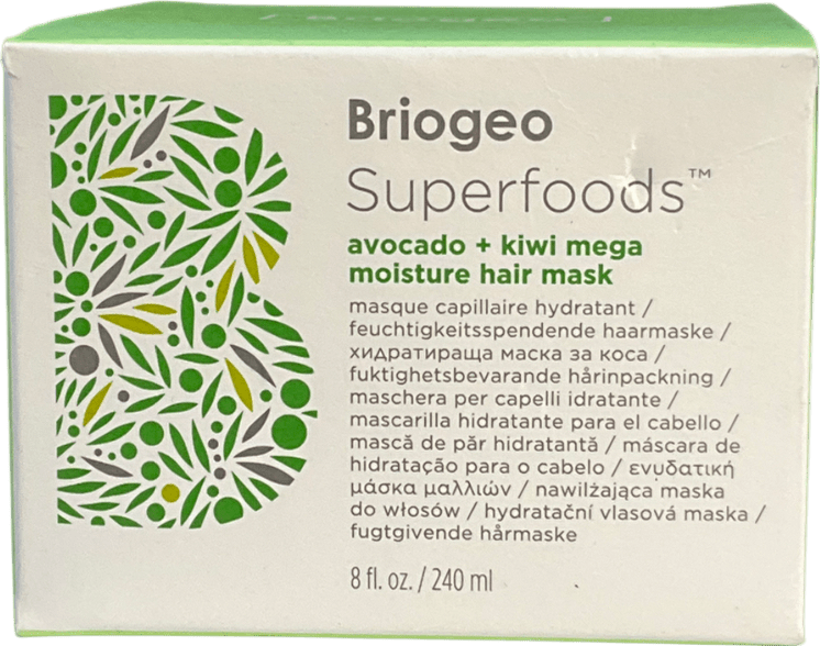 Briogeo Superfoods Avocado And Kiwi Mega Moisture Superfoods Hair Mask 240ml - Reliked