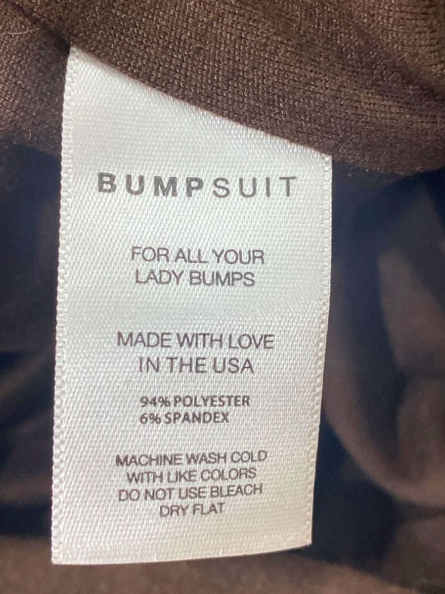 Bumpsuit Brown Long Sleeve Bodysuit UK M - Reliked