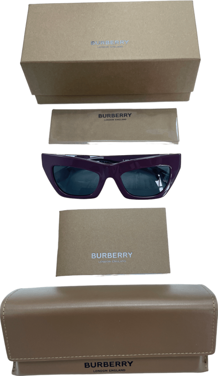 Burberry Be4405 Cat Eye - frame Acetate Logo arm Sunglasses In Case & Box - Reliked