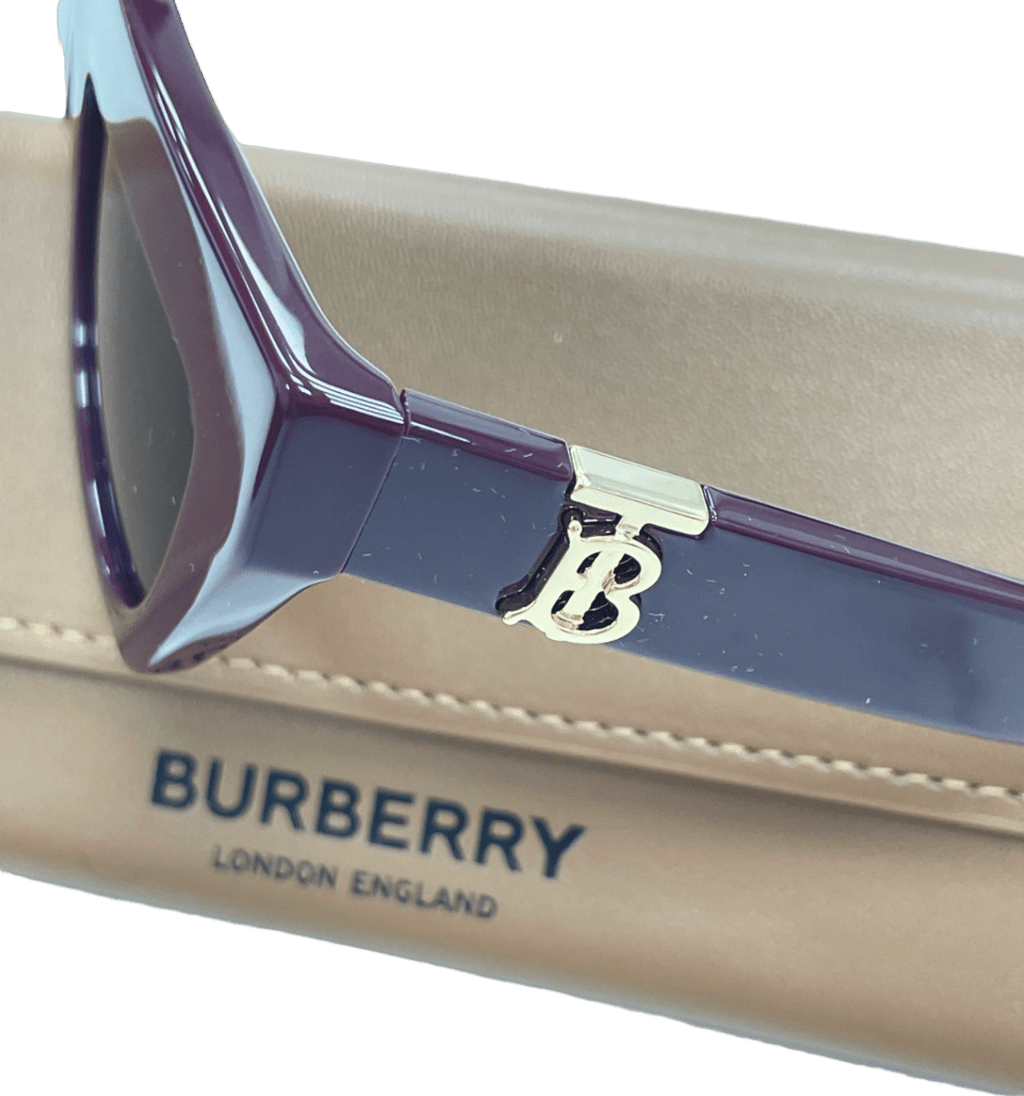 Burberry Be4405 Cat Eye - frame Acetate Logo arm Sunglasses In Case & Box - Reliked
