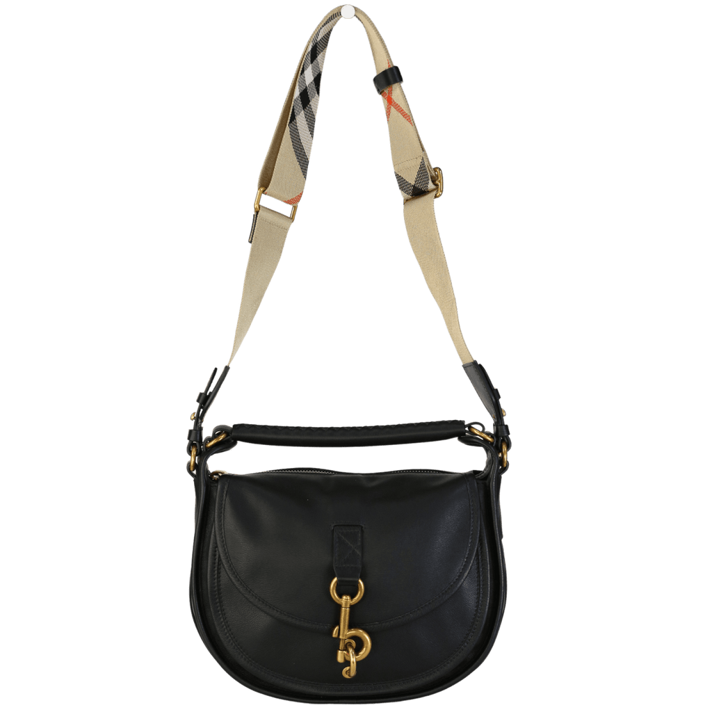 Burberry Black Small B Clip Messenger Bag - Reliked