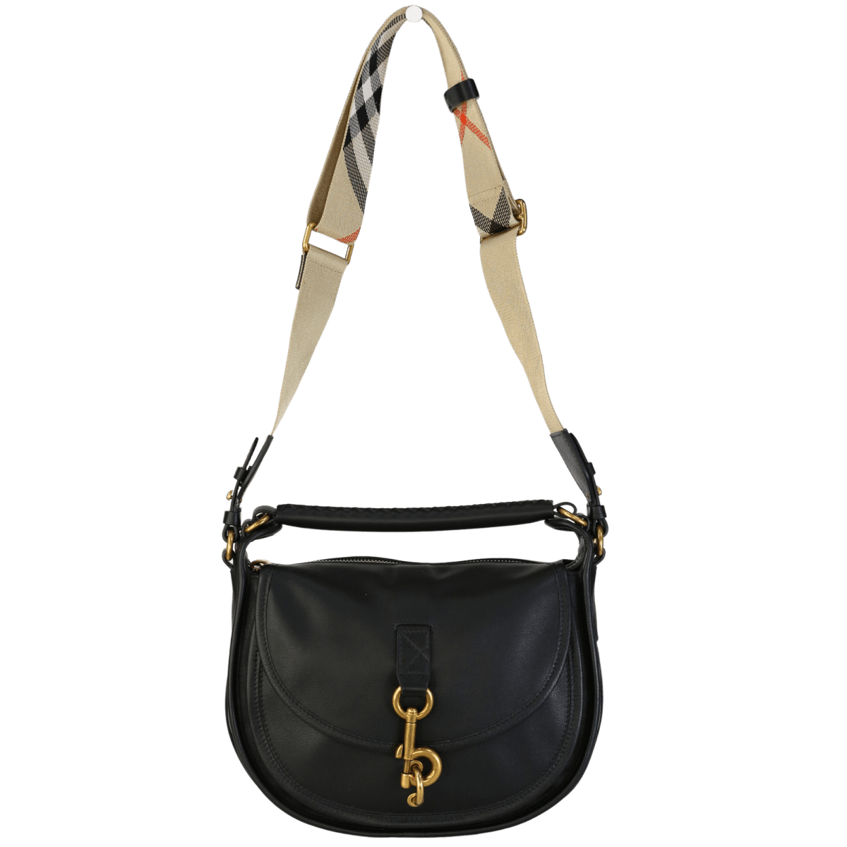 Burberry Black Small B Clip Messenger Bag - Reliked